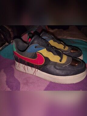 Unique Color Block Nike Air force 1's Size 5.5 Women's 7